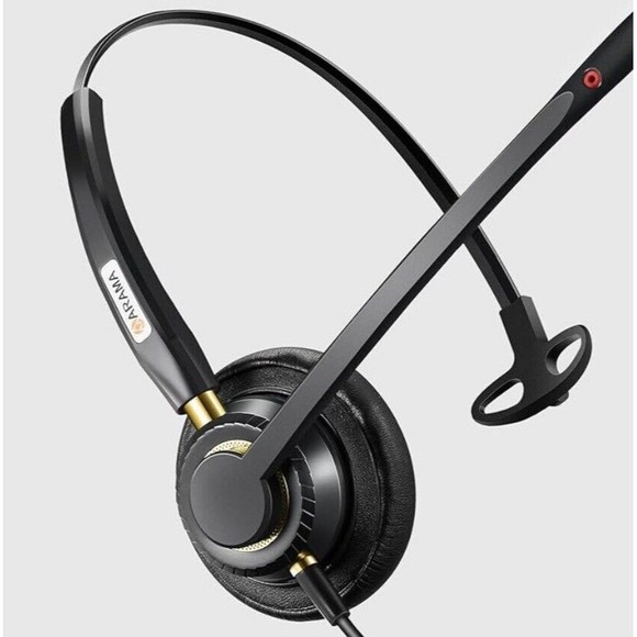 🔥HP🔥Arama A800 Noise Cancelling & Audio Controls Call Center USB Wired Headset - Picture 1 of 13
